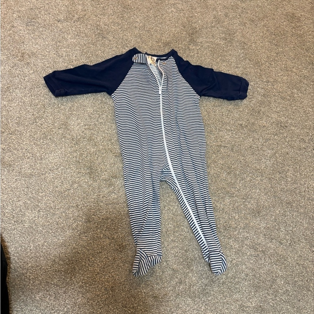 Gerber Navy and White Striped Footie
